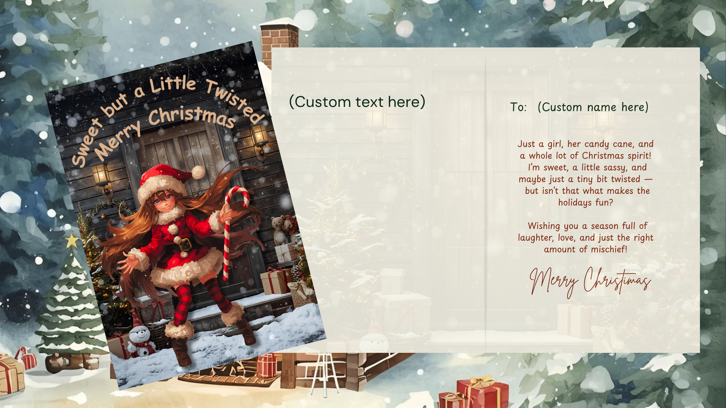 Set of 8 Editable Christmas Cards | Canva Templates | Printable Digital Download