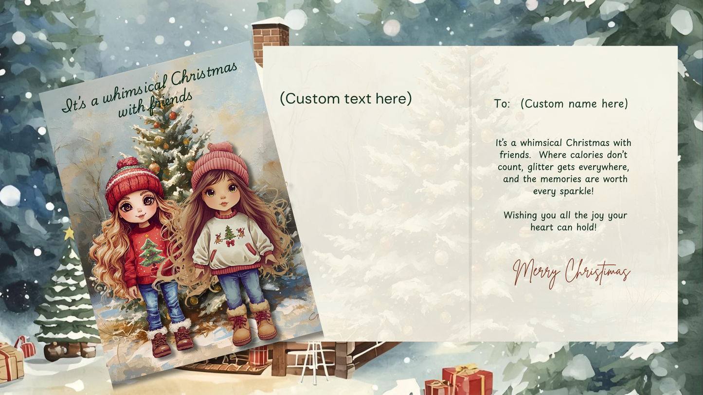Set of 8 Editable Christmas Cards | Canva Templates | Printable Digital Download