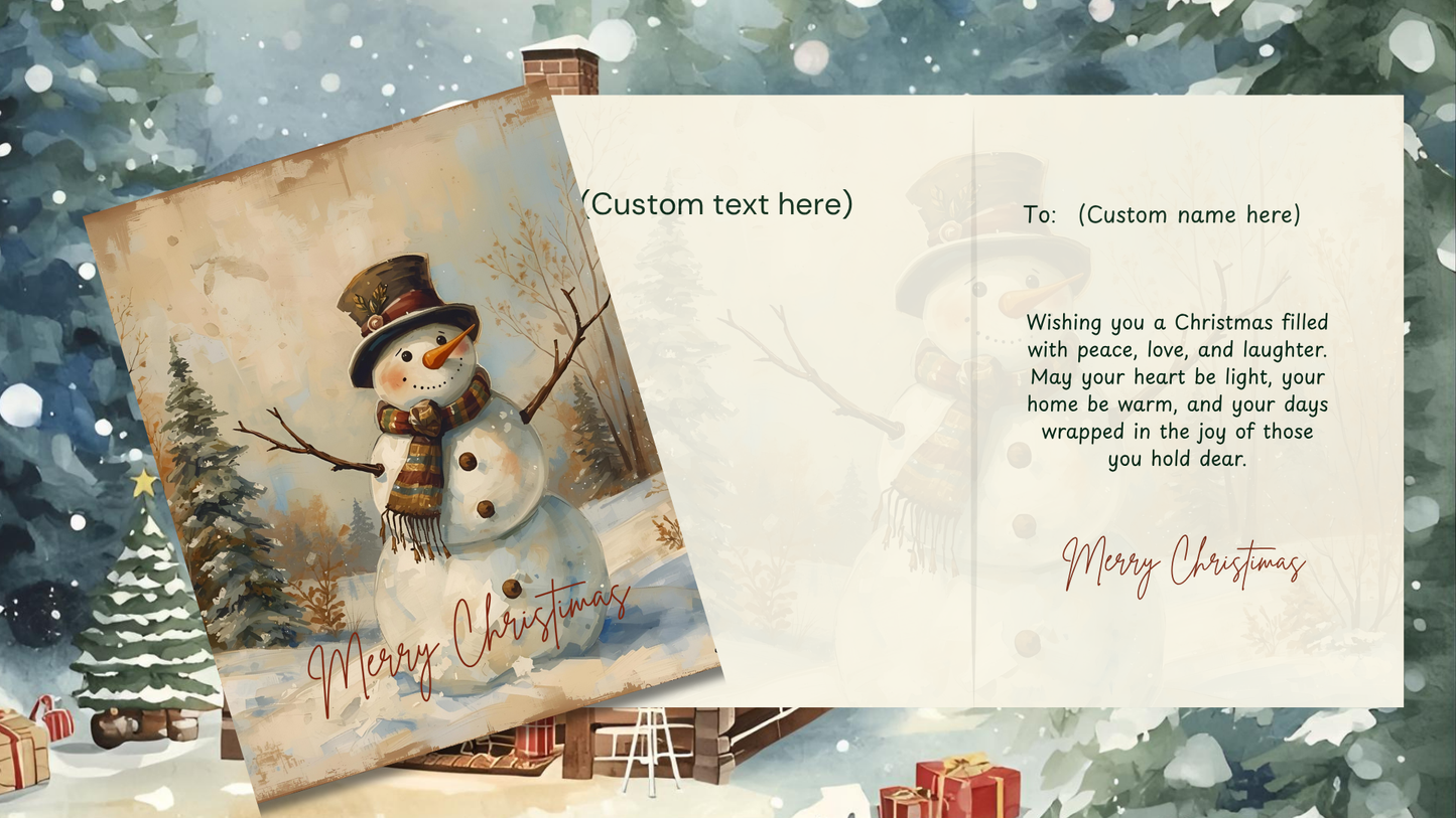 Set of 8 Editable Christmas Cards | Canva Templates | Printable Digital Download