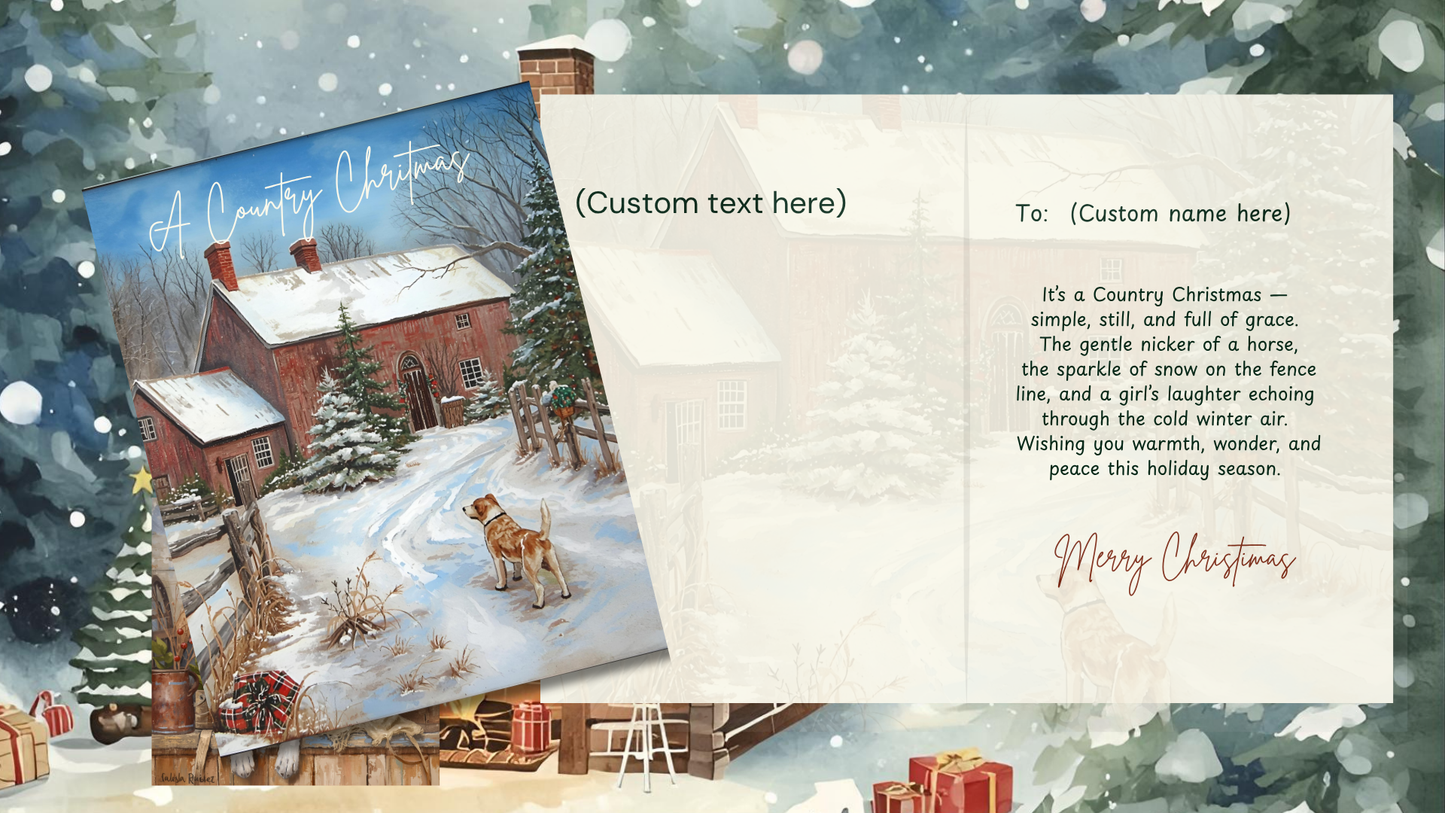Set of 8 Editable Christmas Cards | Canva Templates | Printable Digital Download