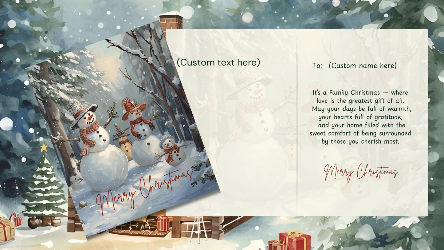Set of 8 Editable Christmas Cards | Canva Templates | Printable Digital Download