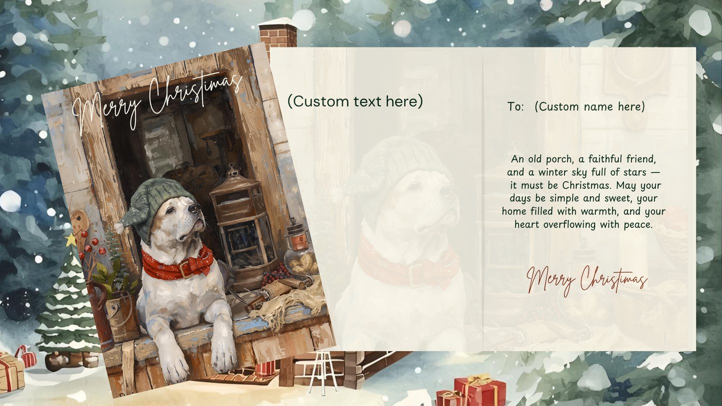 Set of 8 Editable Christmas Cards | Canva Templates | Printable Digital Download