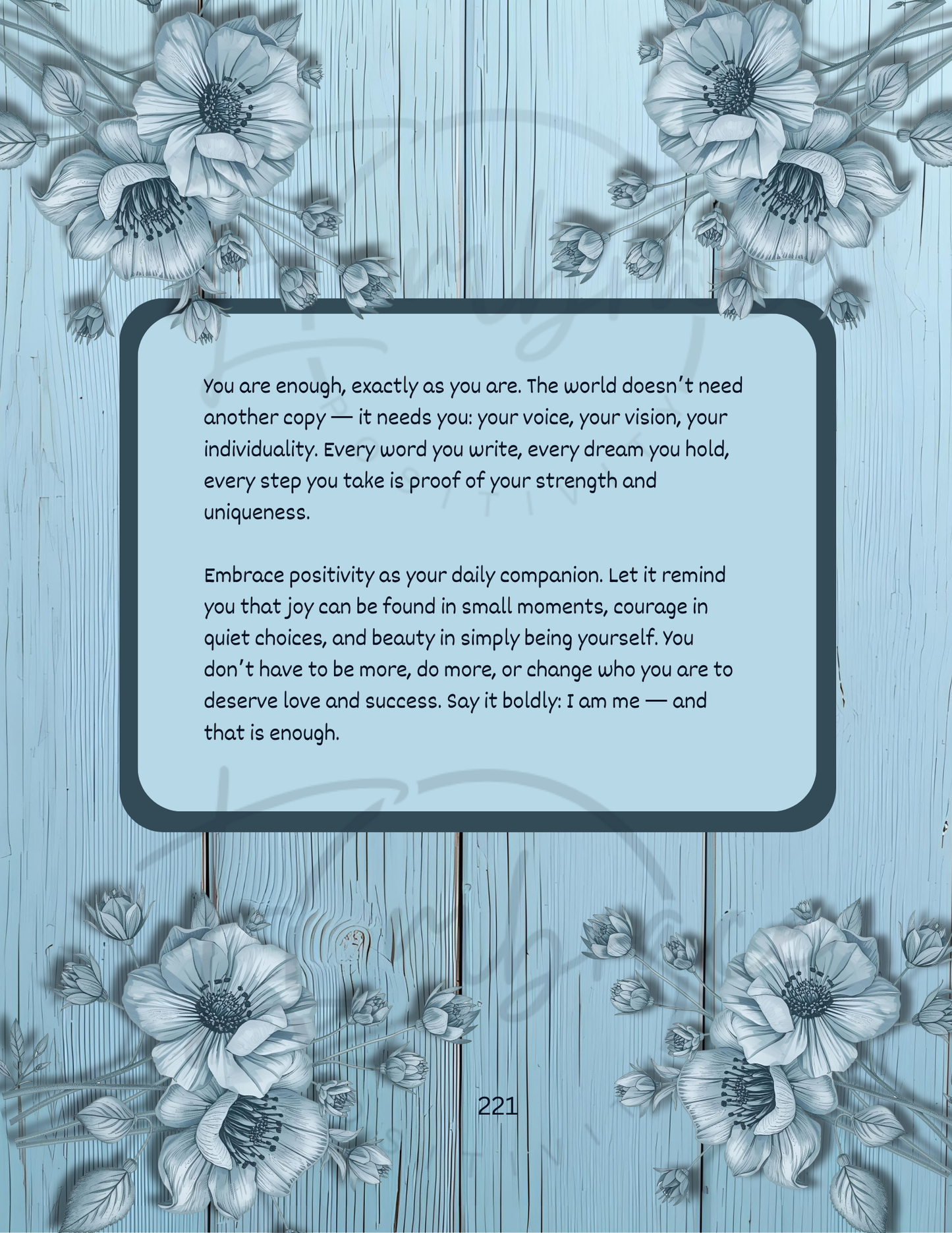 From Blue To Brighter Days Journal - Template Only