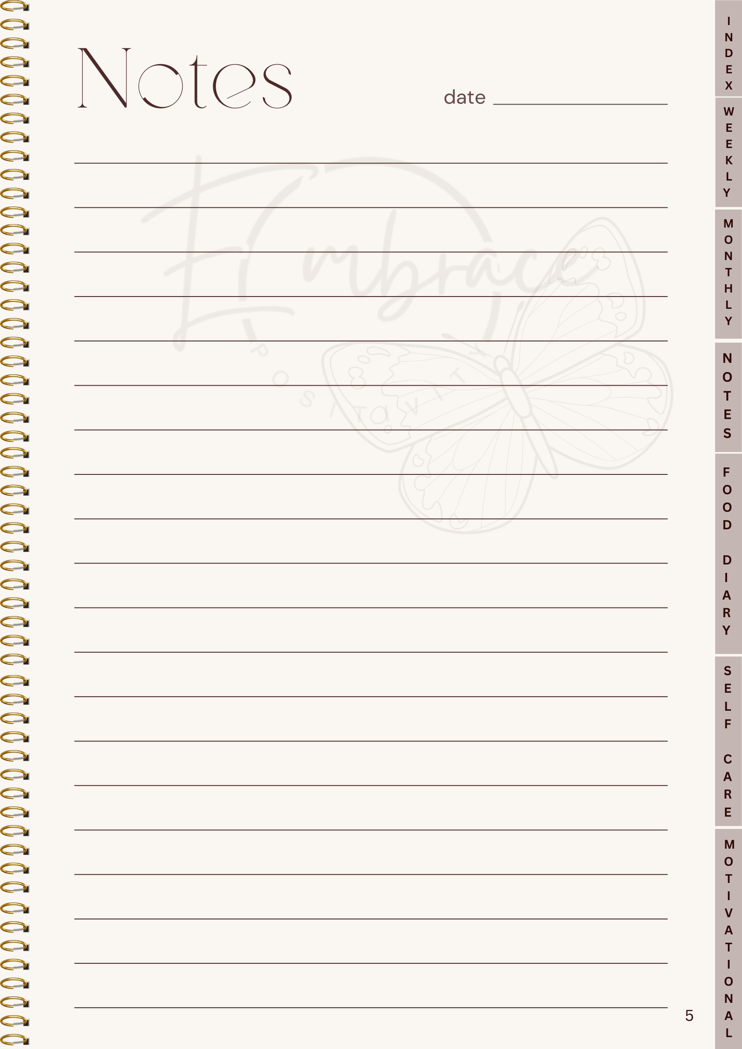 Thrive and Shine Digital Planner. Downloadable, Weekly, Monthly, Daily Planning and Self Care Journal, Food Diary, Wellness & Motivation PDF.