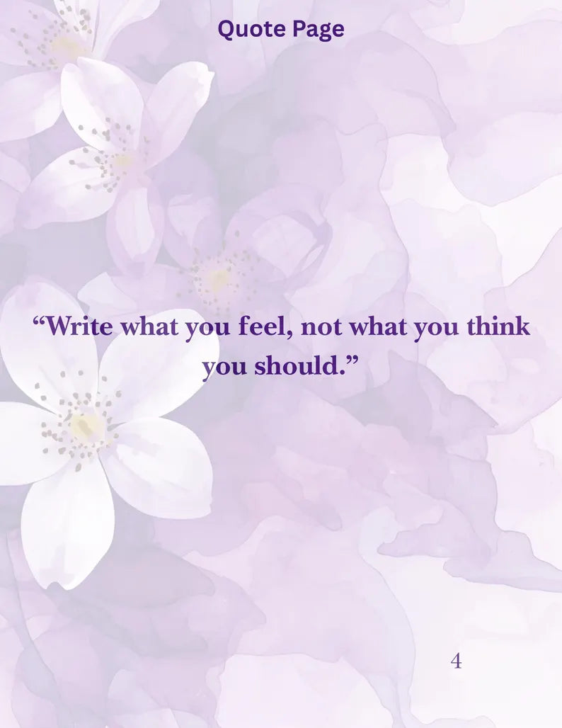 Thoughts In Bloom Journal - TEMPLATE ONLY