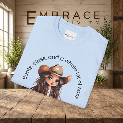 Cowgirl Graphic T-Shirt | Boots, Class & a Whole Lot of Sass Tee