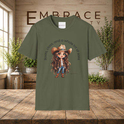 Cowgirl Graphic T-Shirt | Boots, Class & a Whole Lot of Sass Tee