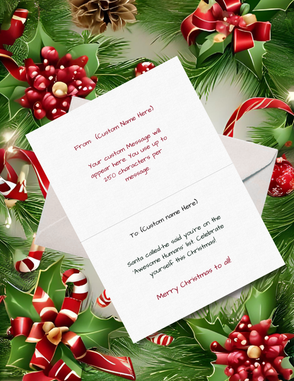 Whimsical Pack of 10 Personalized Greeting Cards – Just a Girl and Her Reindeer - Merry Christmas