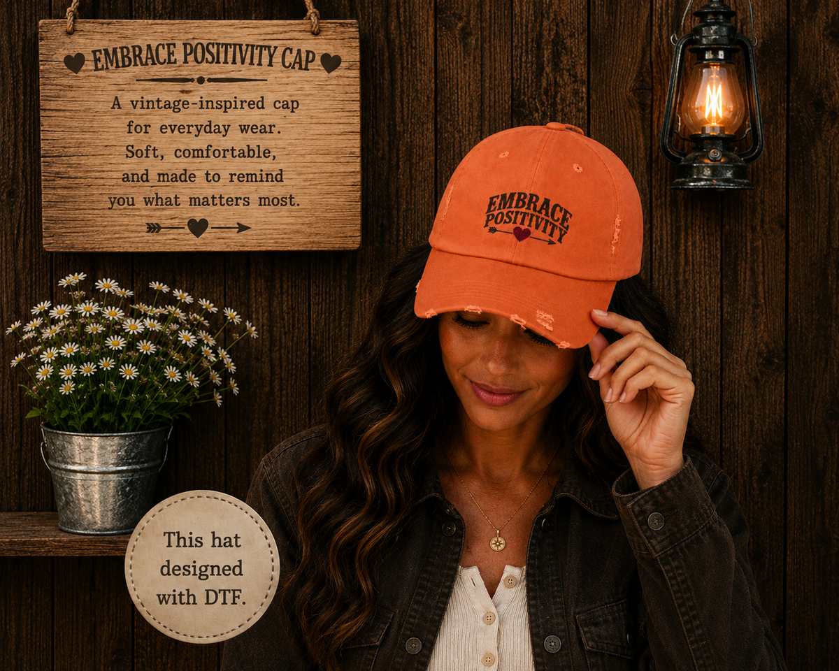 Embrace Positivity Distressed Cap