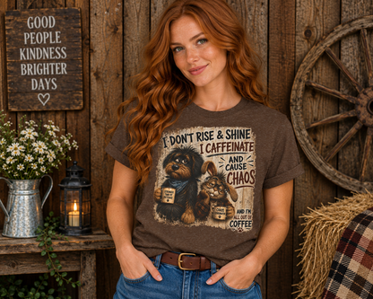 Caffeinate and Cause Chaos Tee