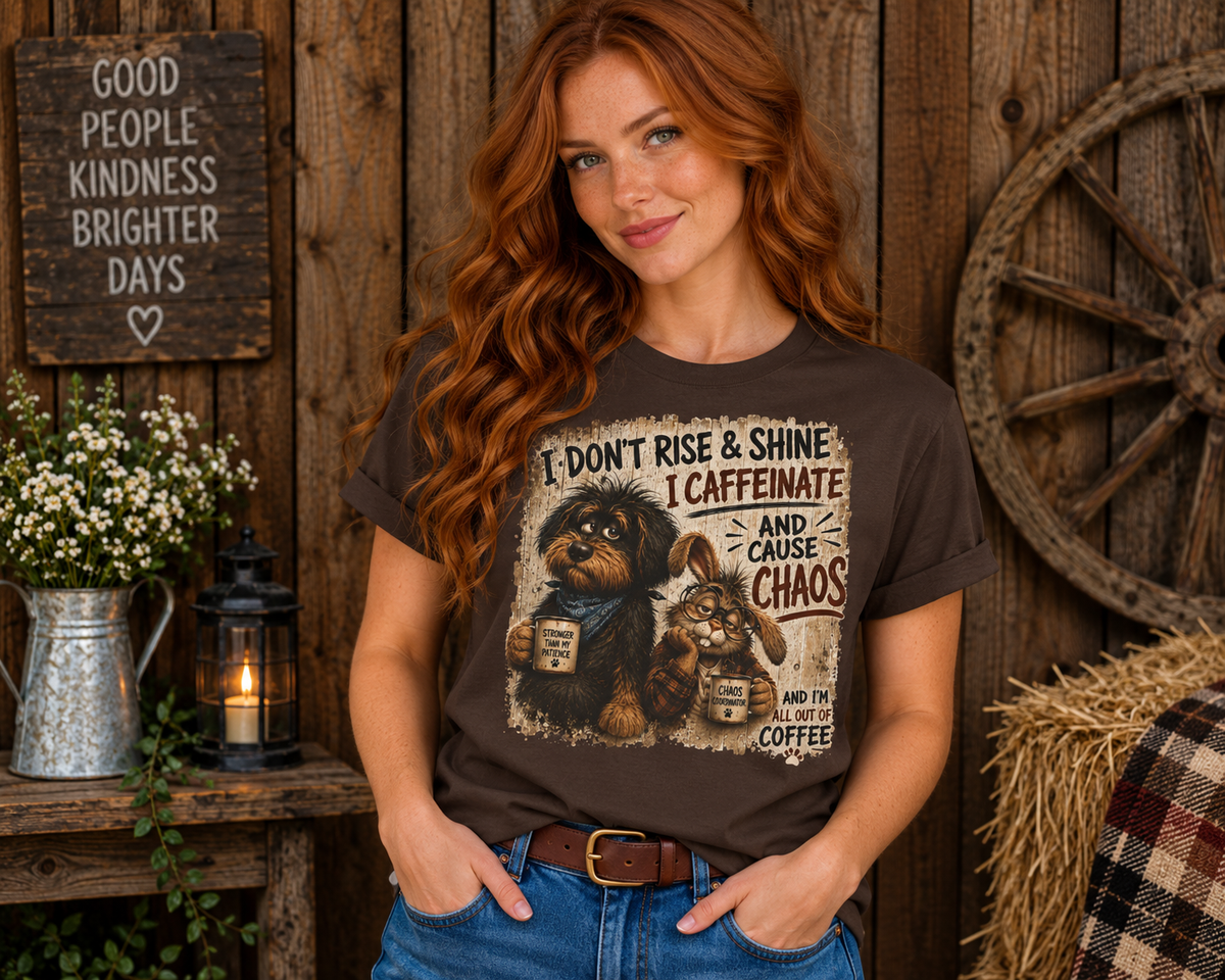 Caffeinate and Cause Chaos Tee