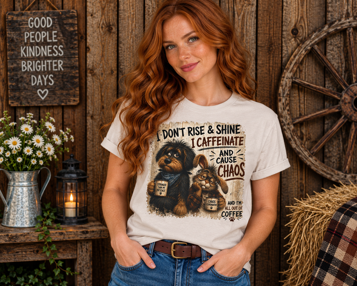 Caffeinate and Cause Chaos Tee