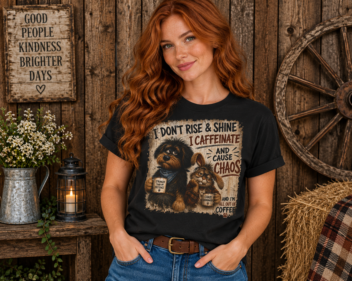Caffeinate and Cause Chaos Tee