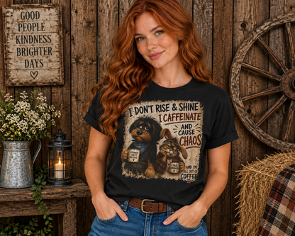 Caffeinate and Cause Chaos Tee