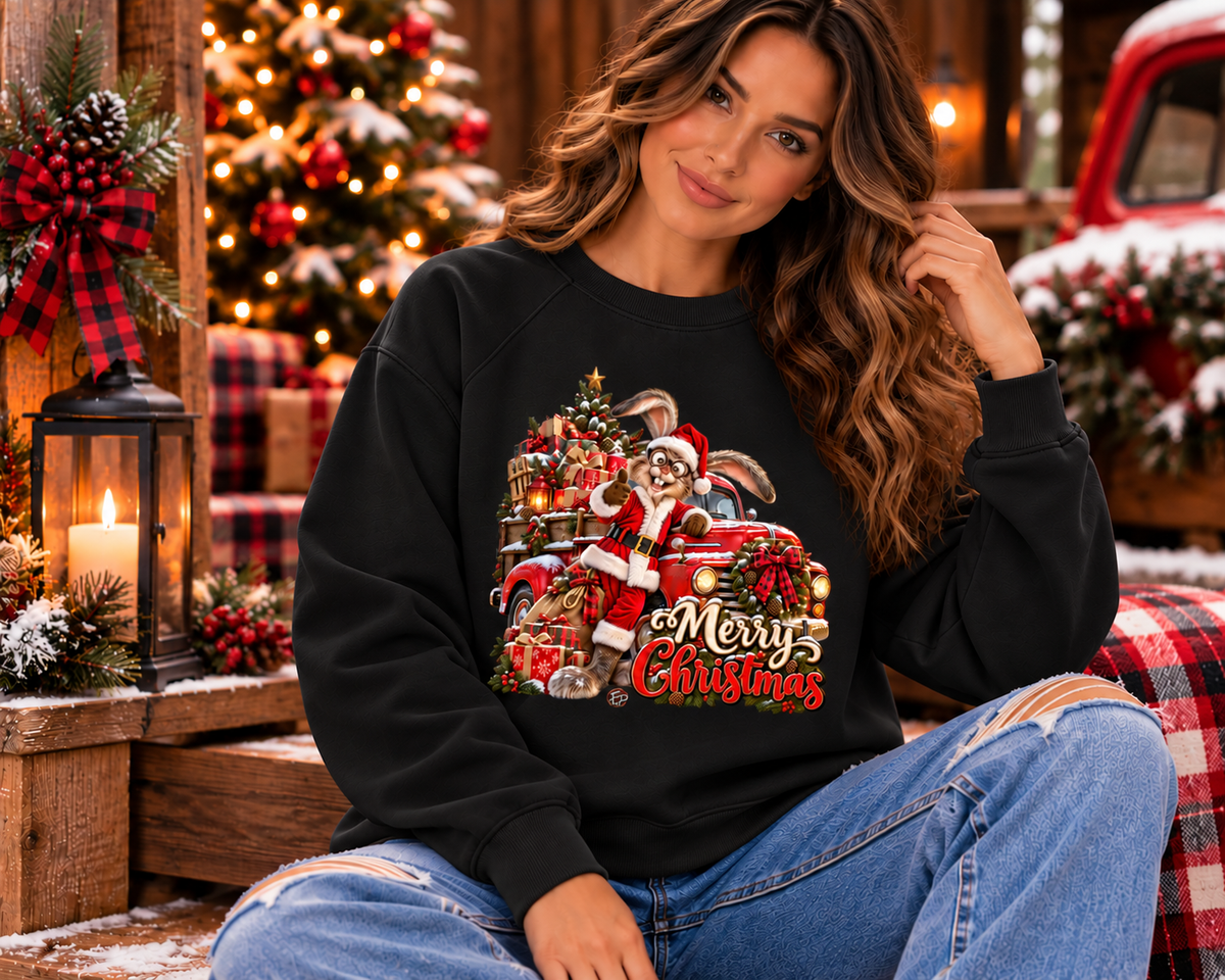 Merry Christmas Hubert Style festive graphic crewneck sweatshirt