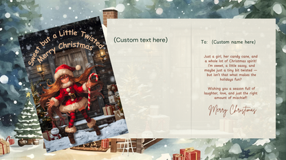 Set of 8 Editable Christmas Cards | Canva Templates | Printable Digital Download
