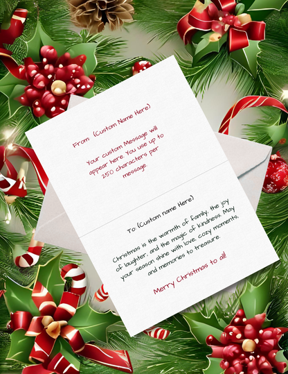 Whimsical Pack of 10 Personalized Greeting Cards – Just a Girl and Her Reindeer - Merry Christmas