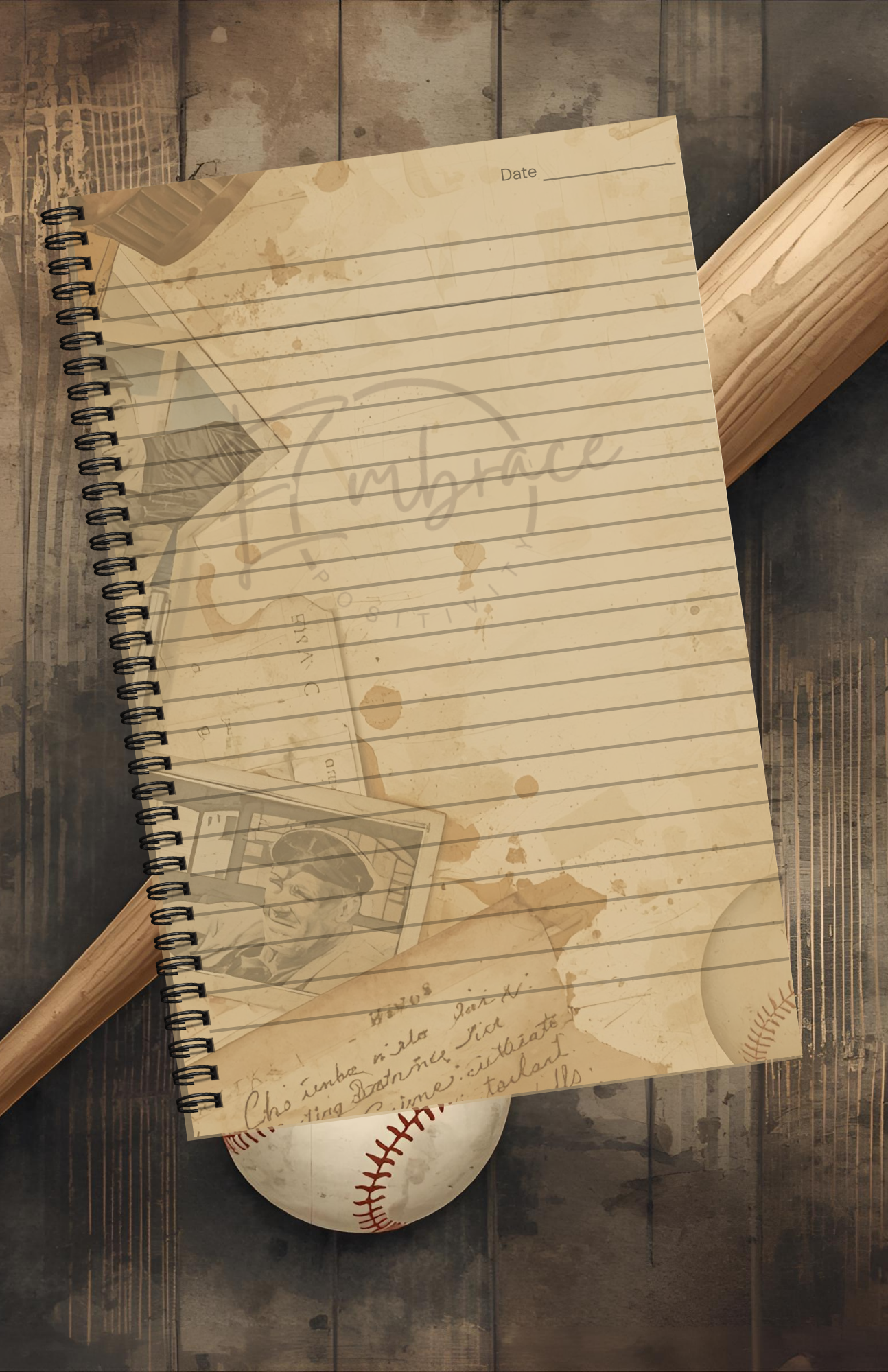 Take Me Out To The Ball Game - A Baseball Enthusiasts Journal - Digital Journal Template - (8.5 In X 11 In)