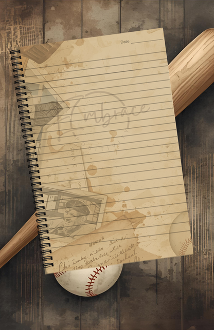 Take Me Out To The Ball Game - A Baseball Enthusiasts Journal - Digital Journal Template - (8.5 In X 11 In)