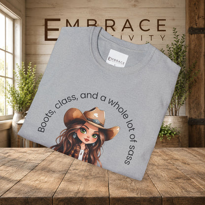 Cowgirl Graphic T-Shirt | Boots, Class & a Whole Lot of Sass Tee
