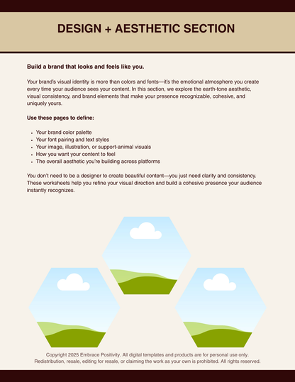 Brand Identity Canva Template with PLR – Resell - Includes 18 page Workbook