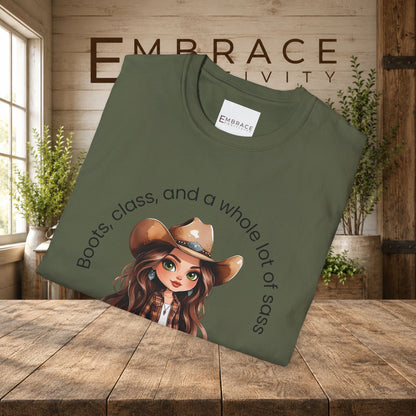 Cowgirl Graphic T-Shirt | Boots, Class & a Whole Lot of Sass Tee