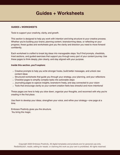 Brand Identity Canva Template with PLR – Resell - Includes 18 page Workbook