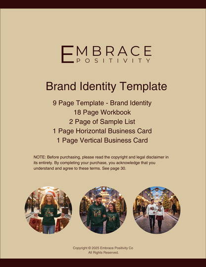 Brand Identity Canva Template with PLR – Resell - Includes 18 page Workbook
