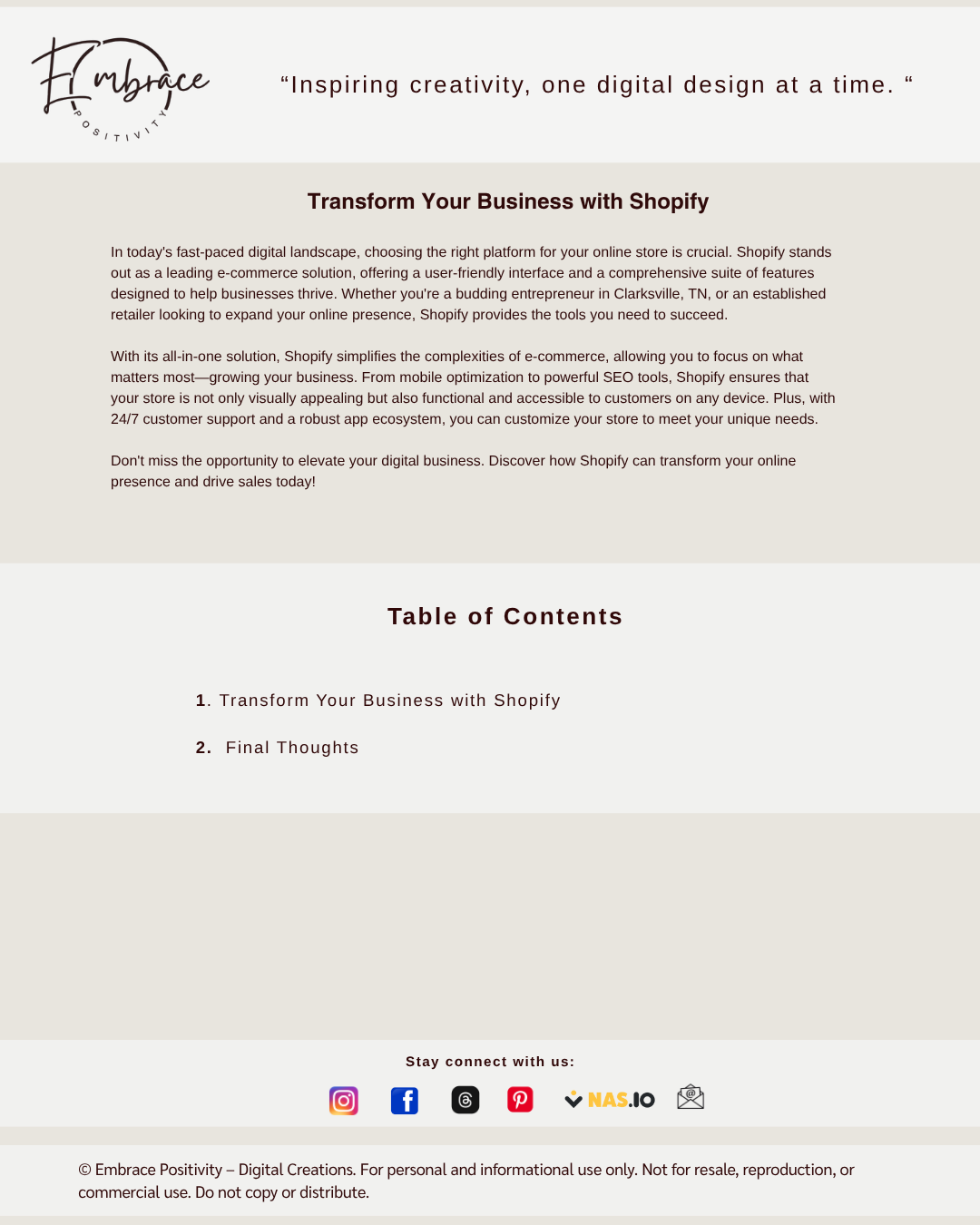 Unlock Your Digital Business Potential: Why Shopify is the Best Choice