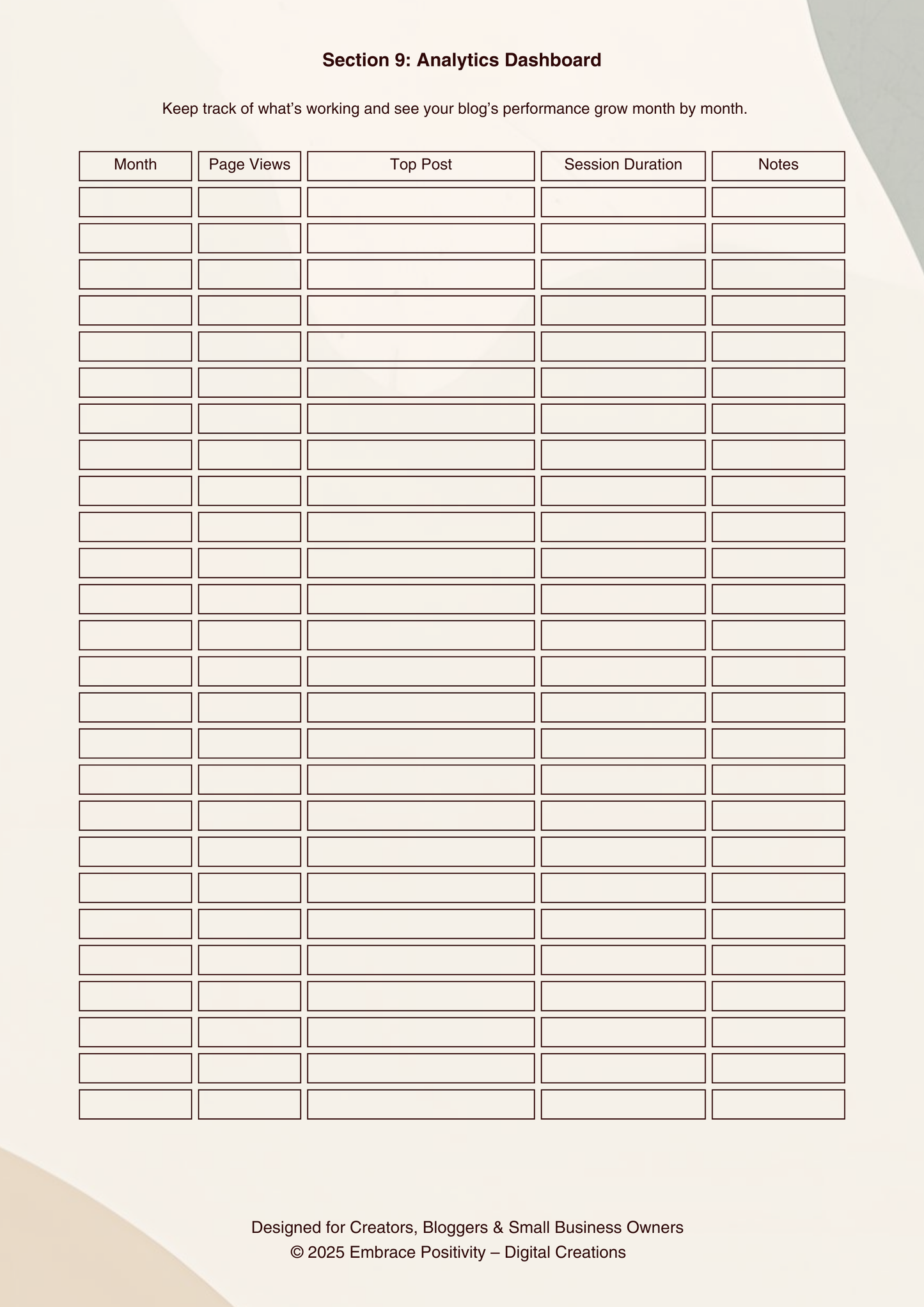 14 Page Blog and Social Media Planner PLR Canva Template, Fully Customizable & Resellable