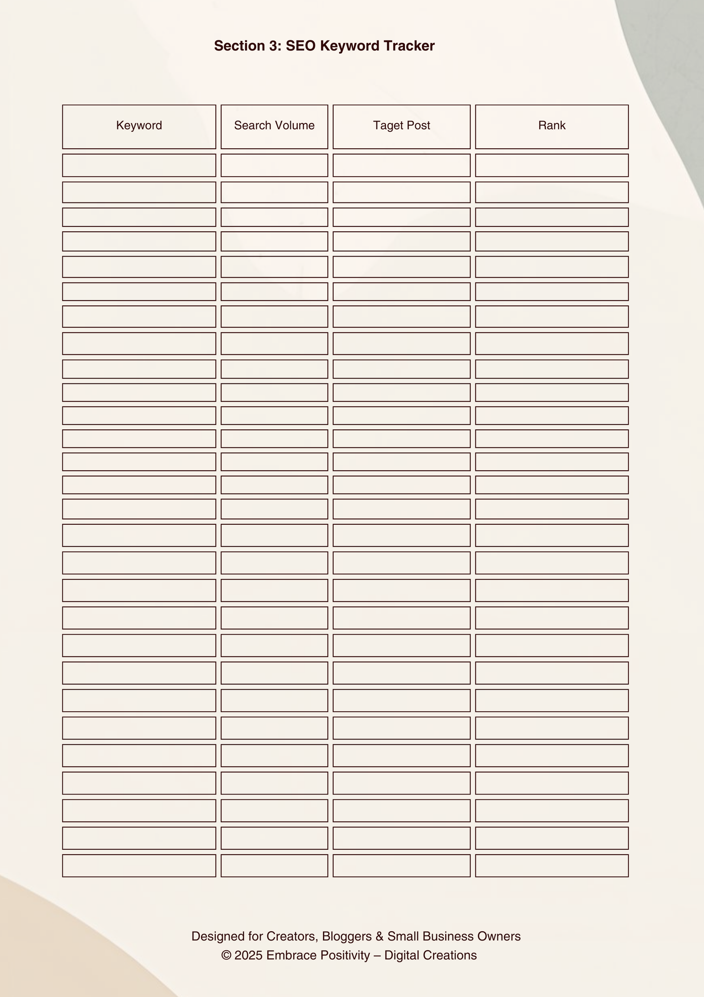 14 Page Blog and Social Media Planner PLR Canva Template, Fully Customizable & Resellable