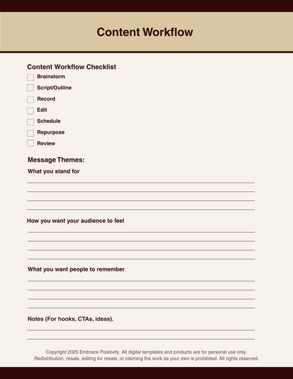 Brand Identity Canva Template with PLR – Resell - Includes 18 page Workbook