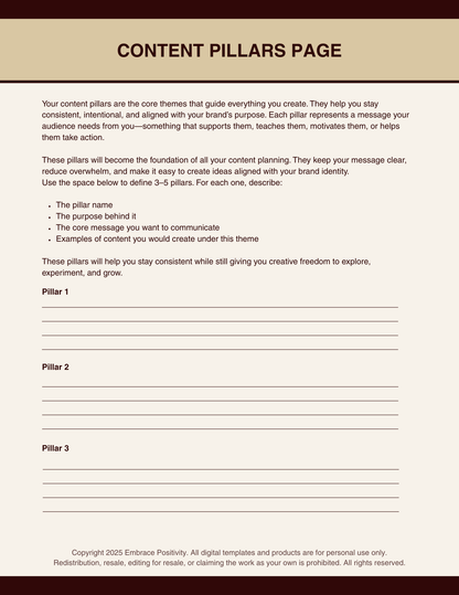 Brand Identity Canva Template with PLR – Resell - Includes 18 page Workbook