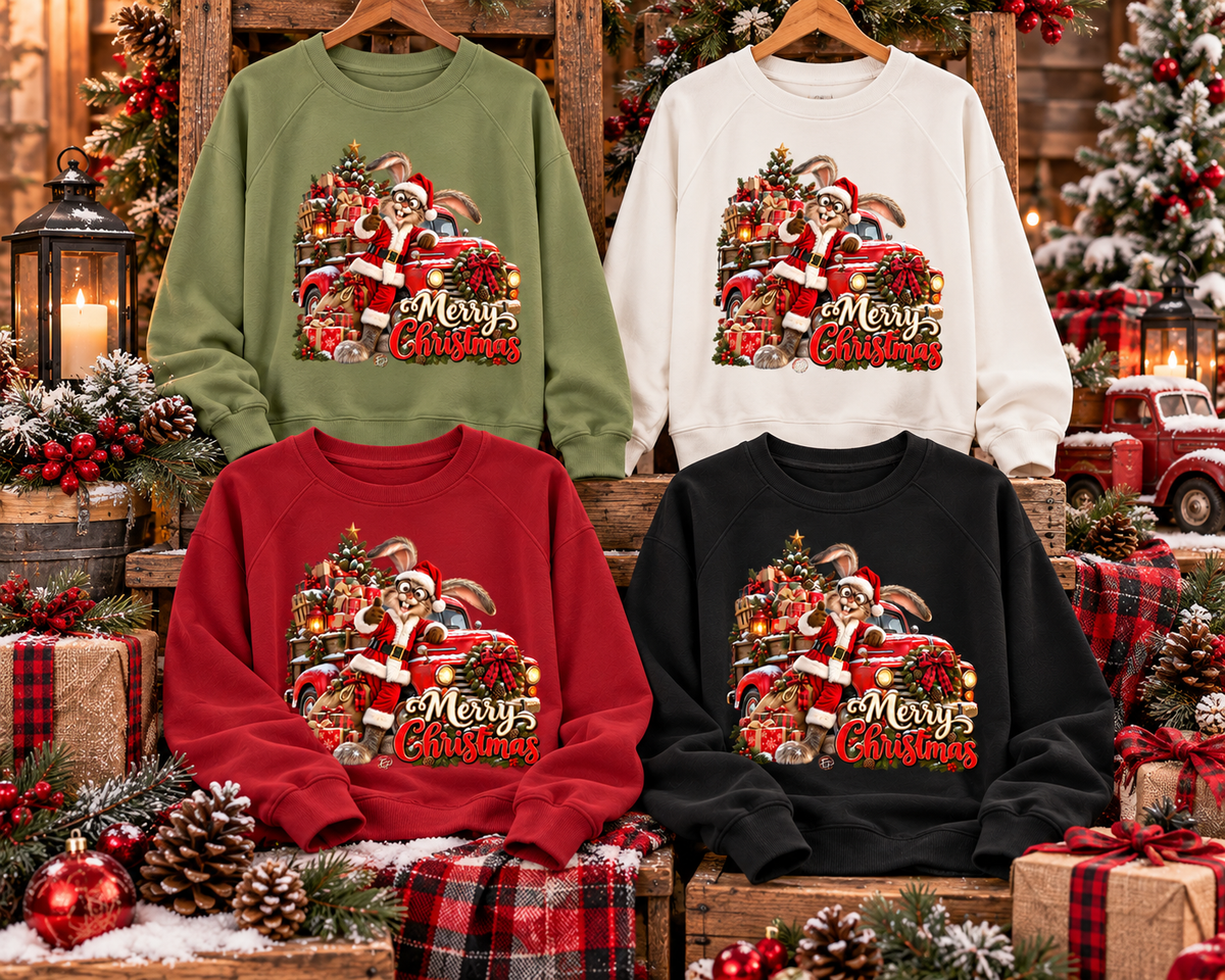 Merry Christmas Hubert Style festive graphic crewneck sweatshirt