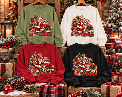 Merry Christmas Hubert Style festive graphic crewneck sweatshirt